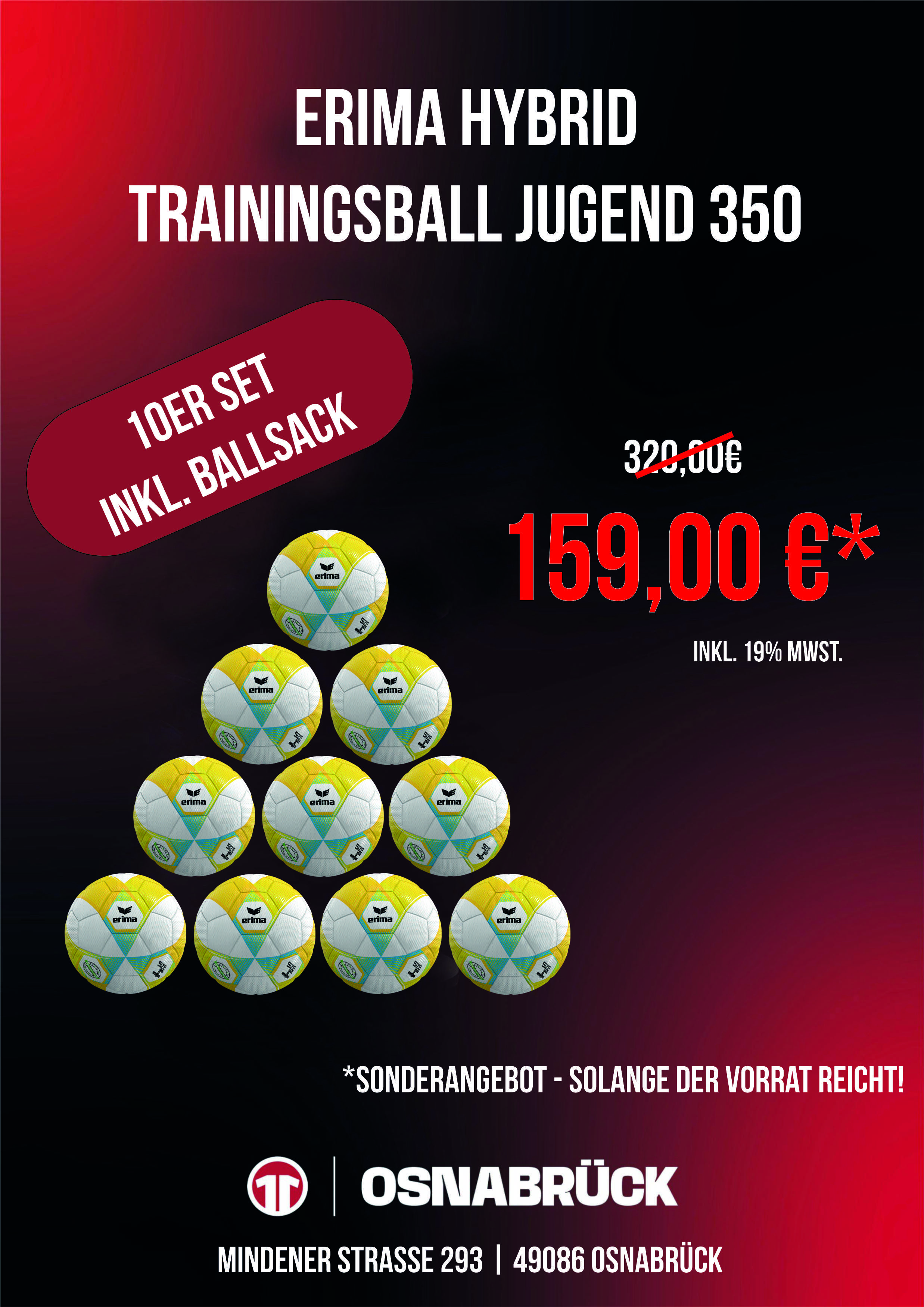 Fußball ERIMA HYBRID Lite 350