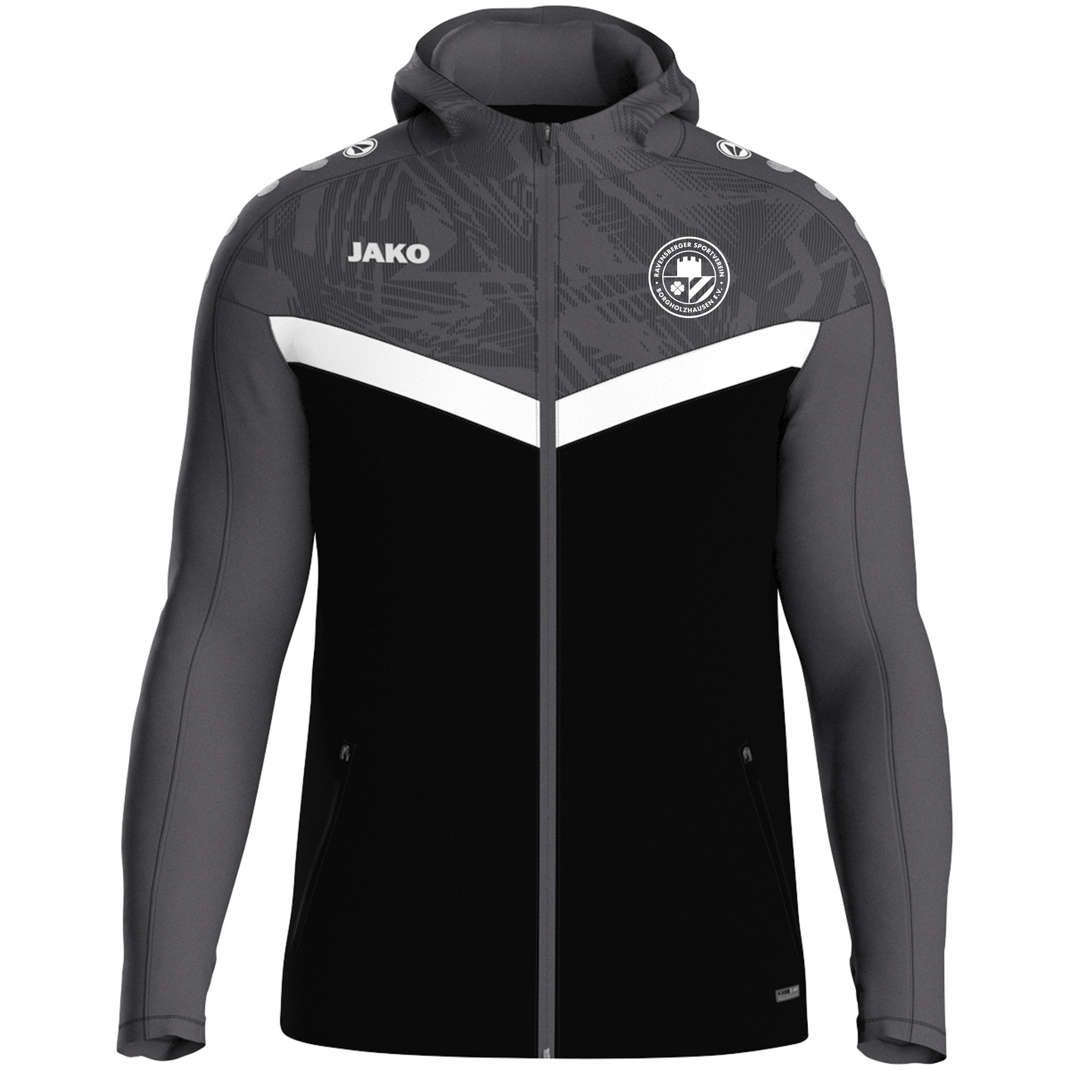 Kapuzenjacke RSV Borgholzhausen schwarz/grau